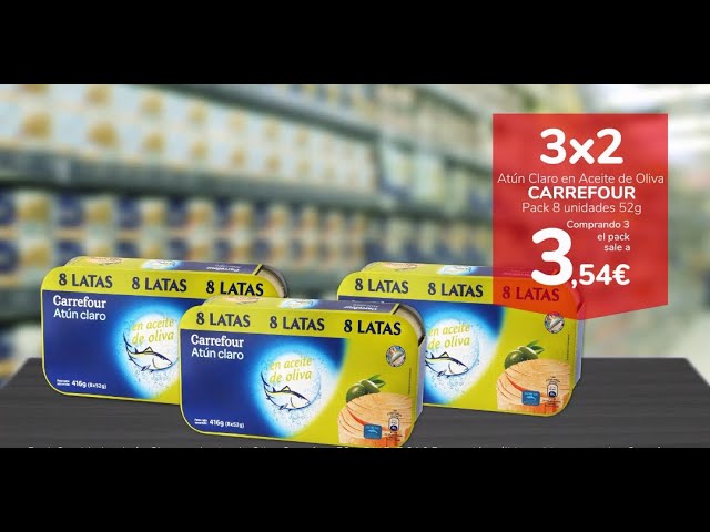 3X2 PACK 8 ATÚN CARREFOUR - YouTube