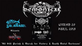 Demonical - All Will Perish &amp; March for Victory &amp; Death Metal Darkness (live Sala Babel, 20-04-2018)