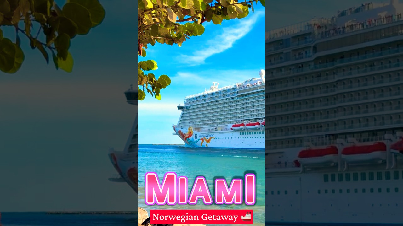 Norwegian Getaway Departs PortMiami 🛳️ #dream #travel #vacation #cruise
