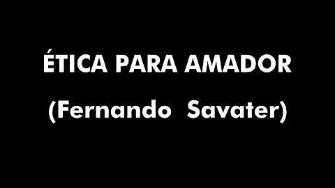TICA PARA AMADOR -  Fernando Savater (Audiolibro)