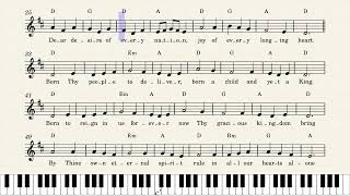 Easy Piano Hymn Tutorial: How to Play Come Thou Long-Expected Jesus, Notes + Lyrics