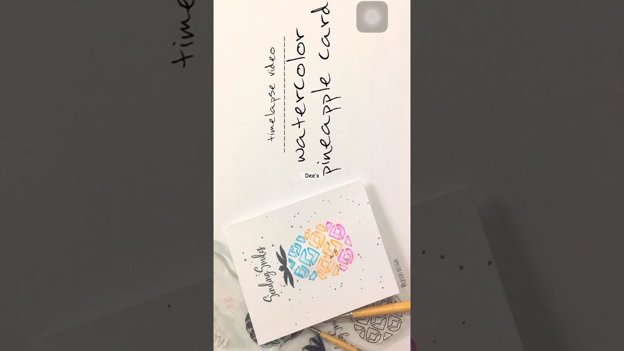 Watercolor Pineapple