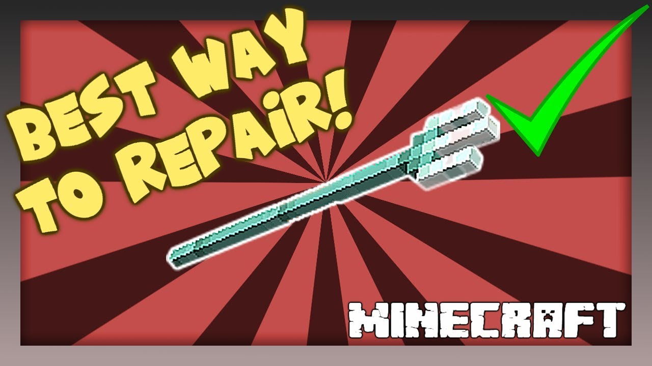 BEST WAY to REPAIR a TRIDENT! Minecraft 1.15.1 - YouTube