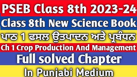 8th Class New Science book Ch 1 full solved 2023, class 8th New science book Ch 1 solved 2023 #pseb