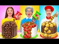 自分 vs おばあちゃんの料理チャレンジ | ケーキの装飾の挑戦 Multi DO Smile