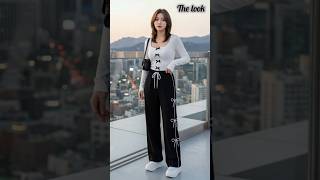 subscribe now Elegant White Top & Black Trousers Outfit Idea | Chic & Classy Everyday Look