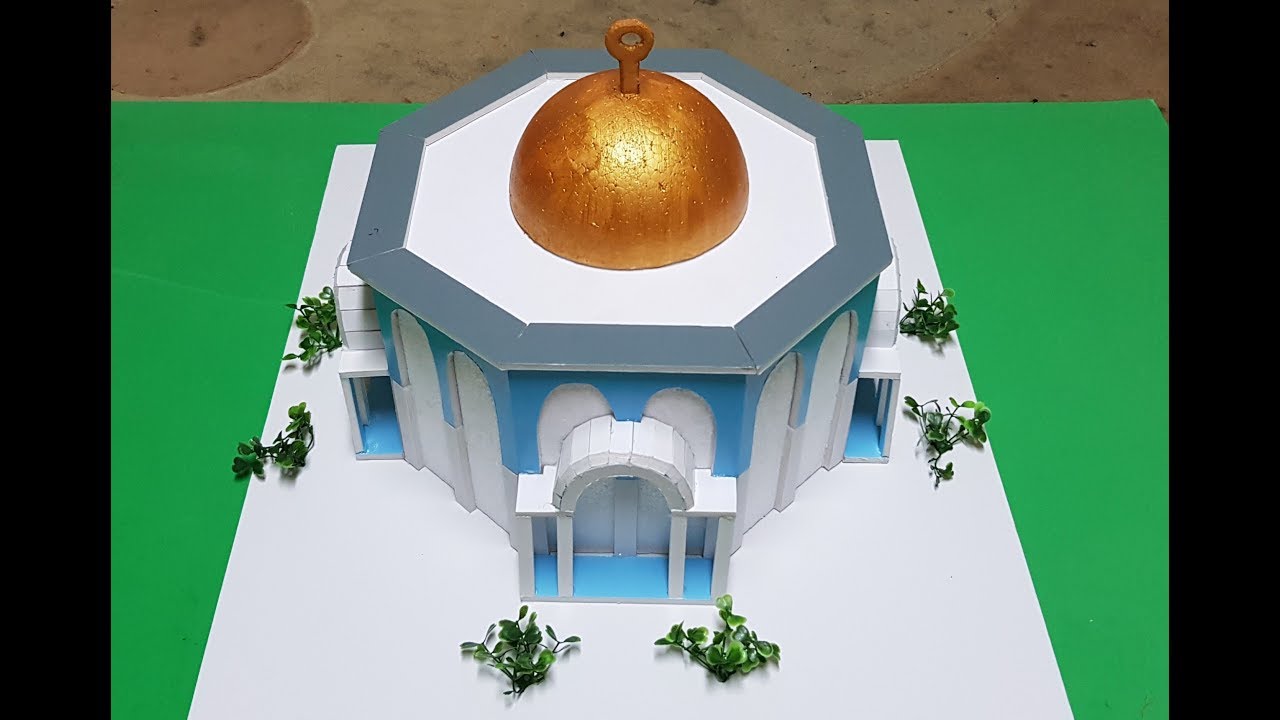 كيف تصنع مجسم قبة الصخرة  How to make a rock dome anthropomorphic