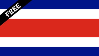 Flag Of Costa Rica | Flag Of The World | Copyright Free Videos | Green Screen Production