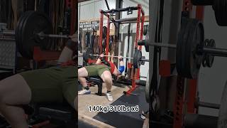 Close grip pin bench 140kg/310lbs x6 #strong #motivation #strongman #power #powerlifting #benchpress