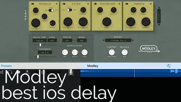 Klevgrand Modley delay plugin on Vocal and guitar in Garageband ipad