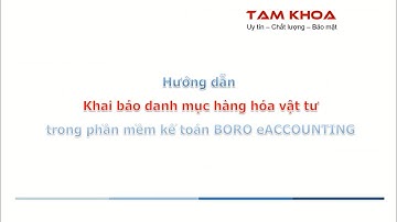 Hướng dẫn khai báo danh mục hàng hóa, vật tư trong phần mềm Boro eAccounting