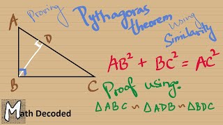Proving the Pythagoras Theorem using similar triangles