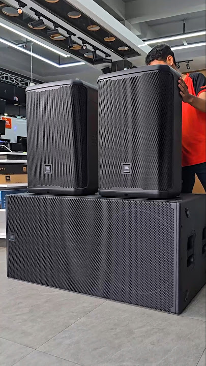 JBL PRX915 with SRX928S Dual 18-inch Woofers, the sound is so cool! #audio #jbl #shorts #fyp