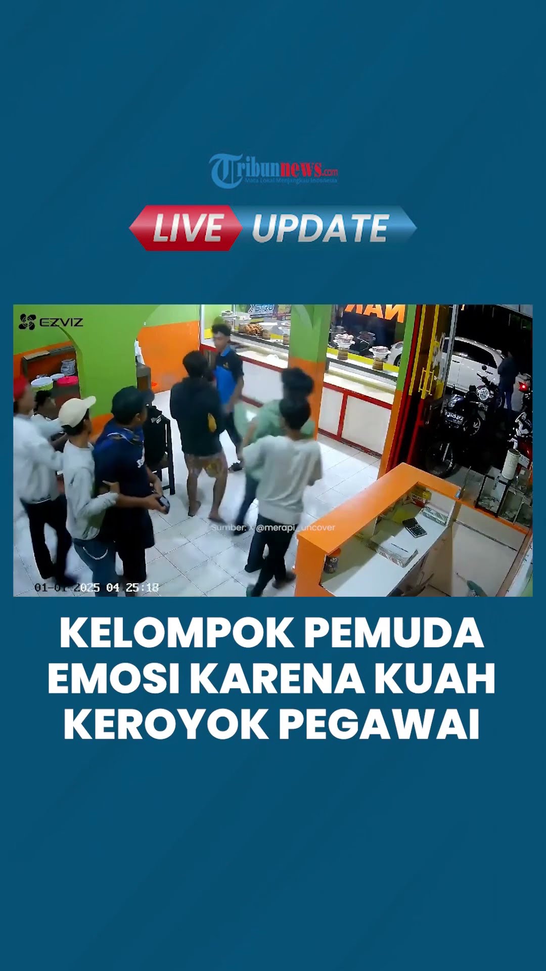 VIRAL Sekelompok Pemuda Keroyok Pegawai RM Padang Gegara Kuah Habis, Polisi Turun Tangan