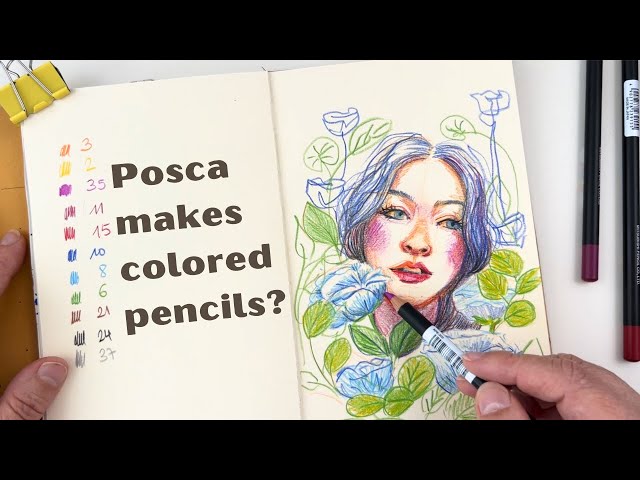 Posca Pencils Review: Drawing a Portrait with Limited Colors 