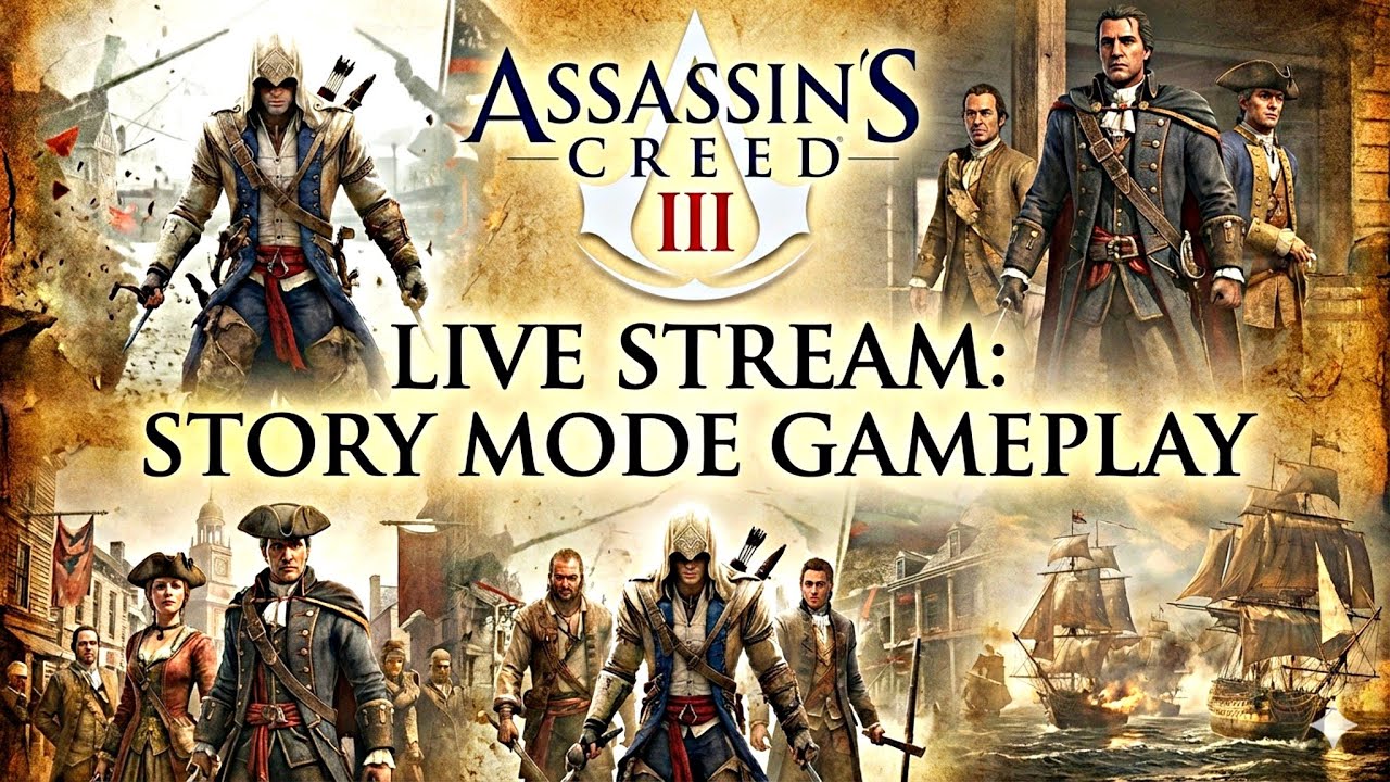 🔴LIVE PART-1 ASSASSIN'S CREED 3 REMASTERED GAMEPLAY