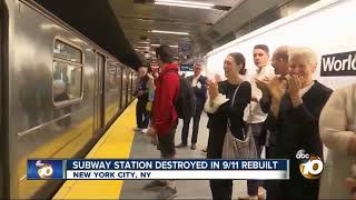 Subway station destroyed in 9/11 rebuilt - New York City, NY