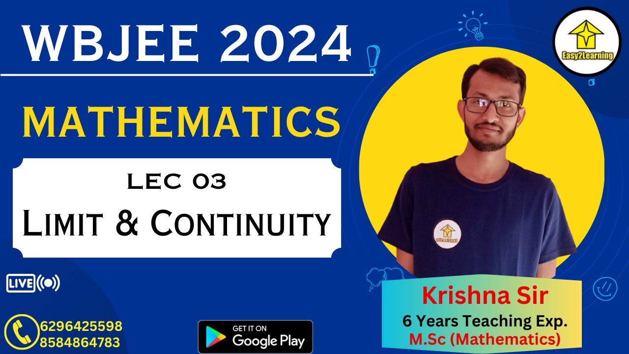 WBJEE 2024 Mathematics Preparation Limit & Continuity Lec 03 By
