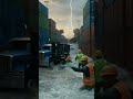 “The Flood Carried Away The Entire Container Yard…” 🌊📦Hashtags:#ContainerYard #Flood #StormDisaster