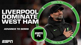 [FULL REACTION] Liverpool advance to Carabao Cup Semifinal after 5-1 win vs. West Ham ? | ESPN FC