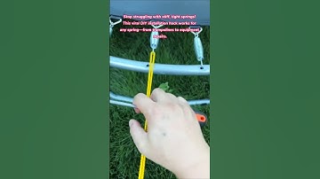 EASY Spring Installation HACK for ANY Tight Spring! #diy #tips #tricks #lifehacks #how #trampoline