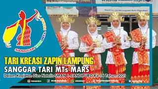 Tari Kreasi Zapin Lampung (Sangar Tari MTs MARS) dalam rangka Dies Natalis SMAN 1 Candipuro