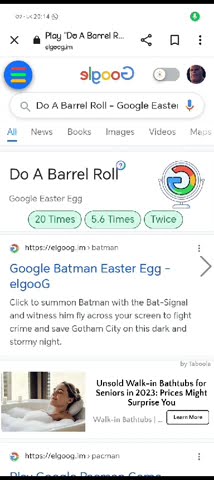 Play Do A Barrel Roll 5.6 Times on Google