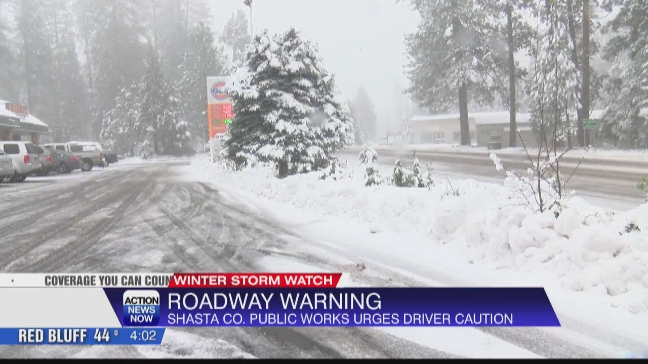 Winter storm brings snow to the city of Shingletown YouTube