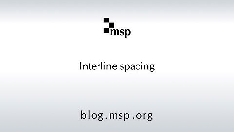 Interline spacing - LaTeX expert demonstrates