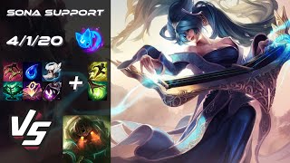 SUPPORT Sona vs Nautilus - EU Challenger Patch 26.8