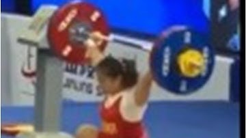 Weightlifting superstar Deng Wei delights her young fans with three world records in four lifts a...