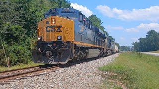 CSXT 1834 The Georgia Railroad Heritage unit leads CSX M693 at Bradley SC  on Mccormick Subdivision