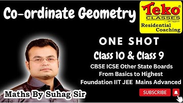 Class 10 co ordinate geometry in Lec 1 one-shot all video of Maths By Suhag IIT JEE 9 10 11 12 Drper