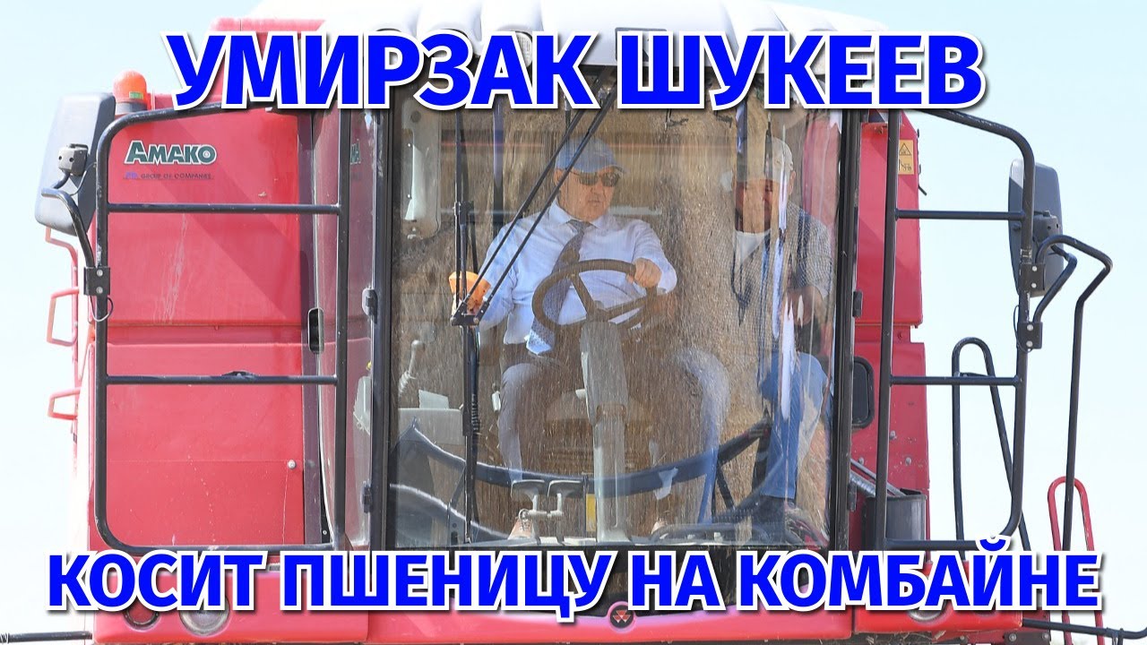 kazakh news anchor meme Шукеев на комбайне