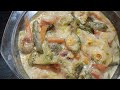 Baked veggies with white sauce