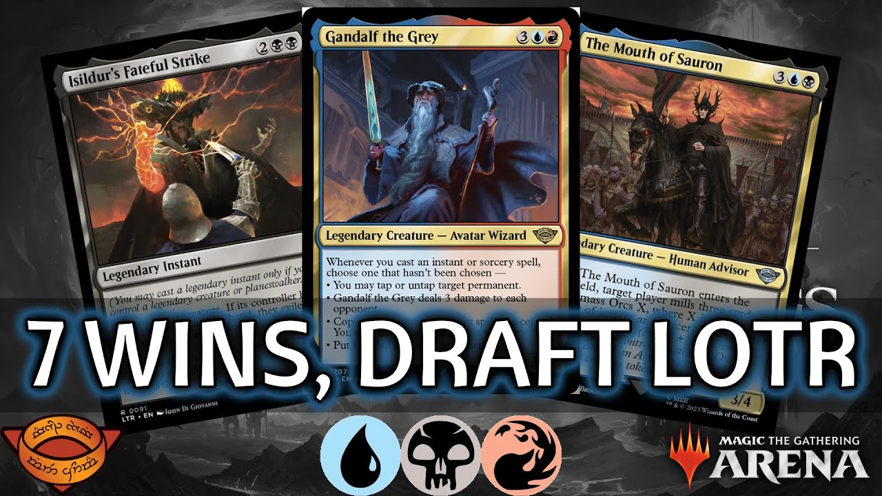🔵⚫🔴 🏆Grixis Midrange, 7 Wins Draft MTG Arena Limited BO1 The Lord of the Rings YouTube