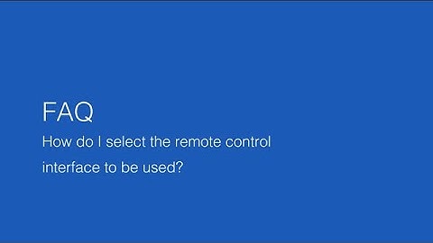 How do I select the remote control interface to be used?