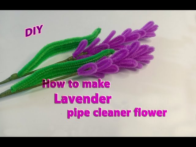 Pipe cleaner crafts - LAVENDER FLOWER 