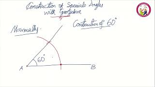 Celebrity Construction of Angle 60 degrees with GeoGebra || Just4Maths Profile