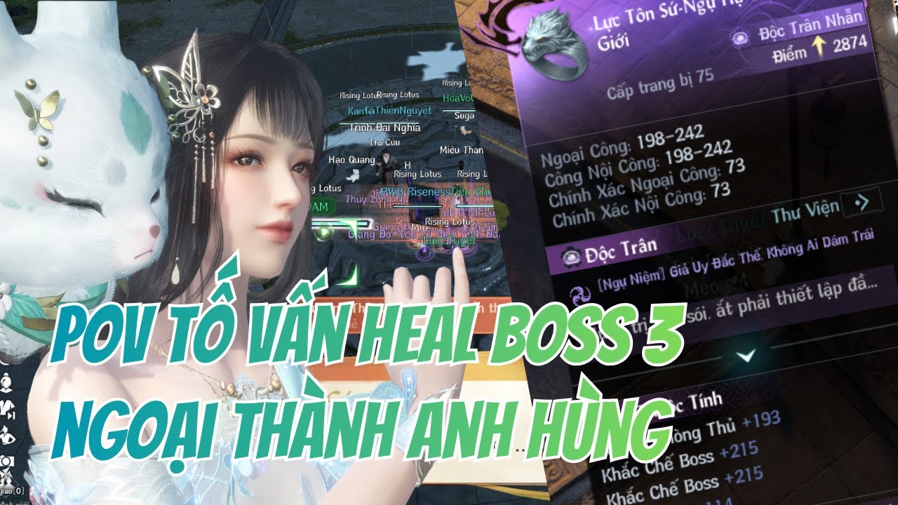 PoV Tố Vấn Heal Team Boss 3 Ngoại Thành Anh Hùng - Lục Tôn Sứ. Tố Vấn có thể gánh team như thế nào?