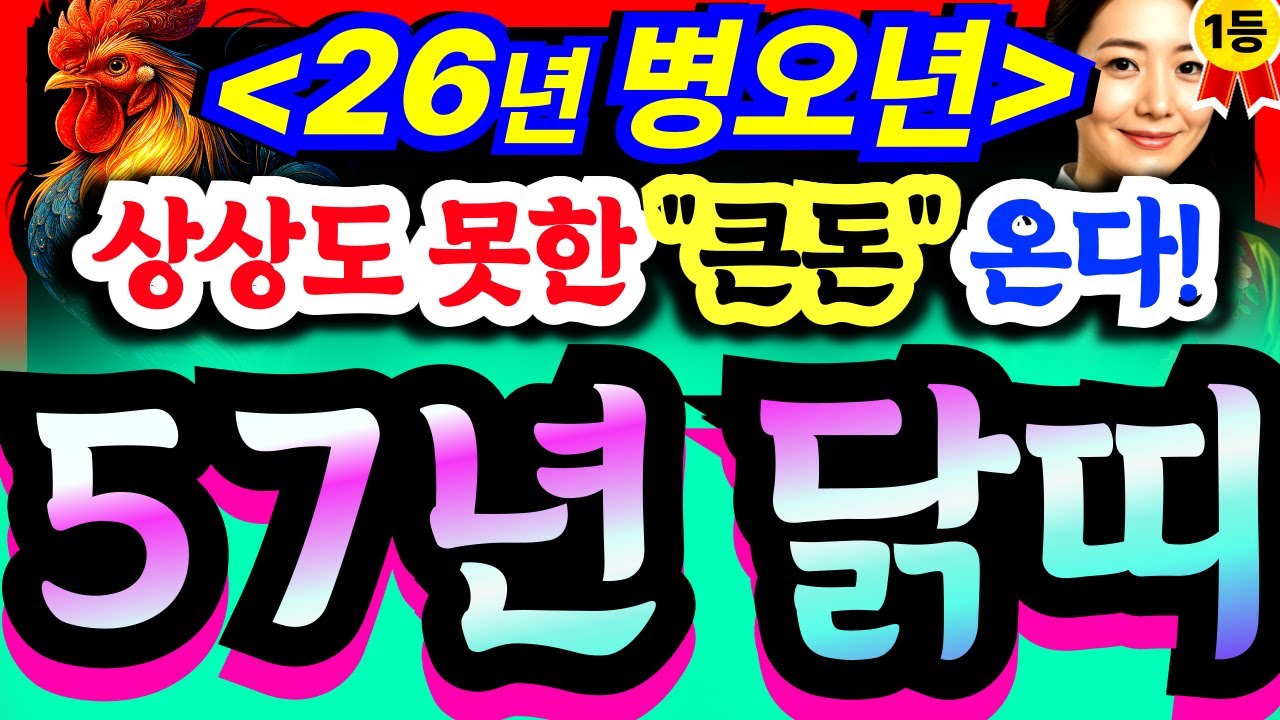 🐔 [26년 병오년]ㅣ57년 70세 닭띠 신년운세, 상상도 못한 
