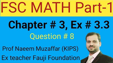 1st year||Math||Matrices|Matrix| Chapter 3||Exercise 3.3||Q.8||FSC||Determinants||