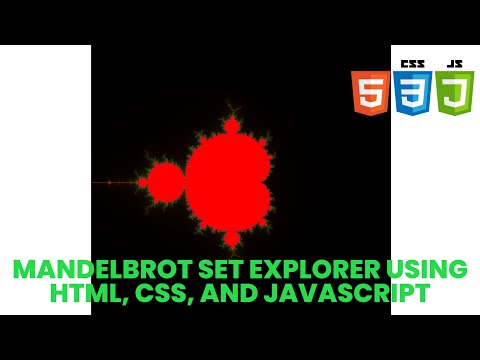 Mandelbrot Set Explorer using HTML, CSS, and JavaScript