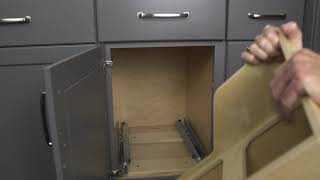 How to install your Preassembled Pullout Waste Container System for hinged doors