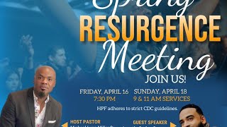Friday Night Spring Resurgence Meeting | Apostle Carlos Crespo | Higher Purpose Fellowship