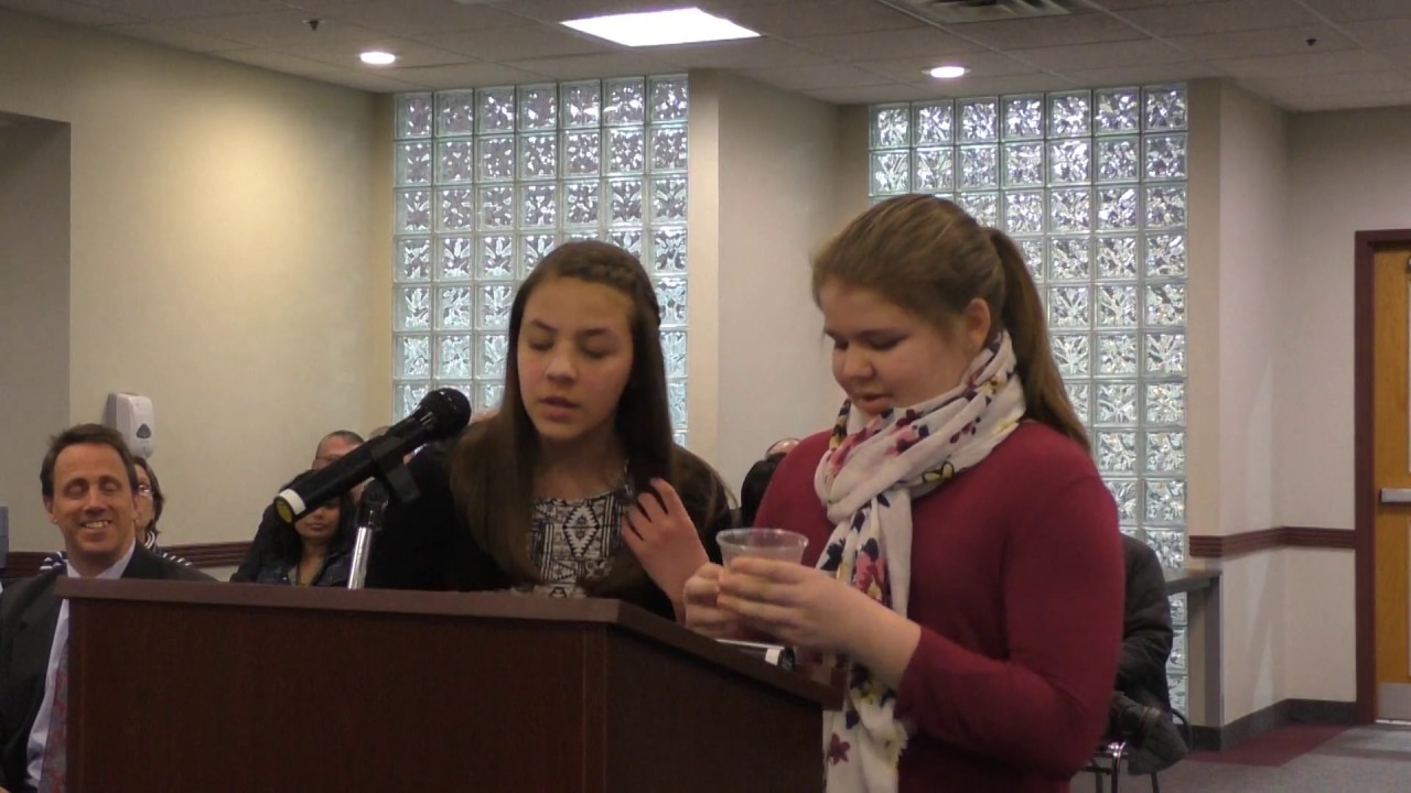 Haine Middle School Purpose Students (2018) Present "Our Water Problem"