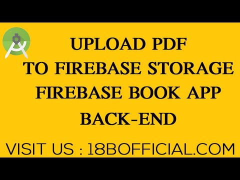 Upload Pdf File To Firebase Storage | Firebase Book App Backend