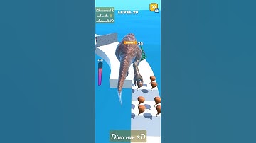 DINO RUN 3D level 29 gameplay android IOS#shortbeta #dinorunner3d