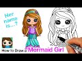 How to Draw a Mermaid Cute Girl Easy