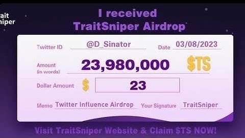 HOW TO CLAIM TRAITSNIPER AIRDROP| $1000